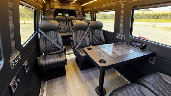 overland park 12 passenger sprinter van interior