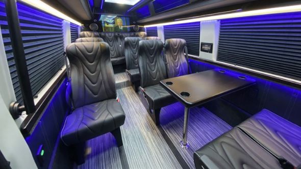 overland park 18 passenger sprinter van interior