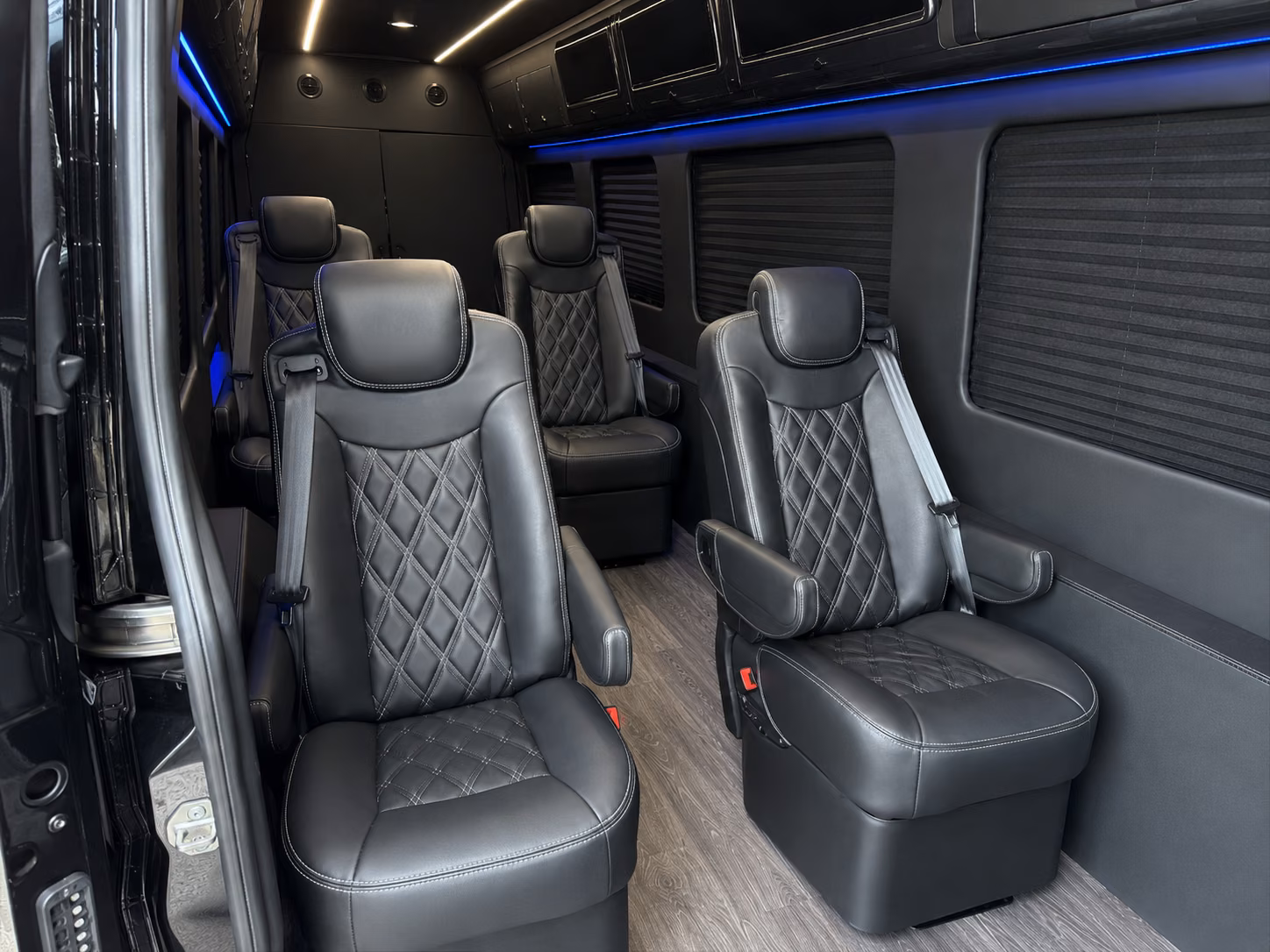 ceremony to reception sprinter van transfers and multi venue wedding day transportation in overland park