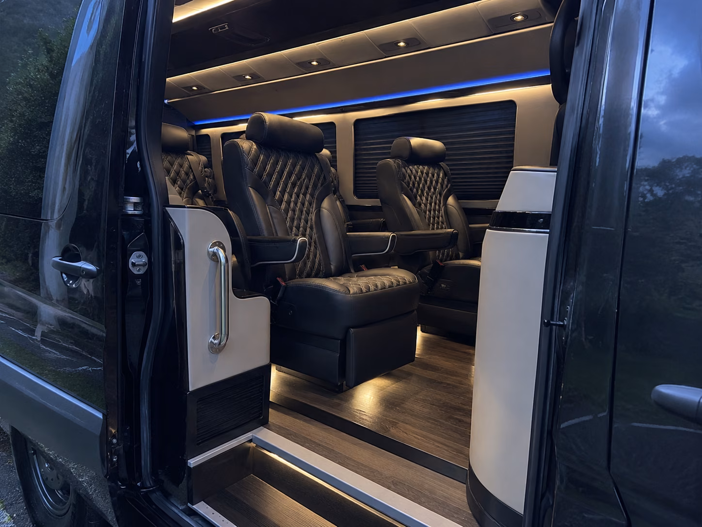 overland park 8 passenger sprinter van interior