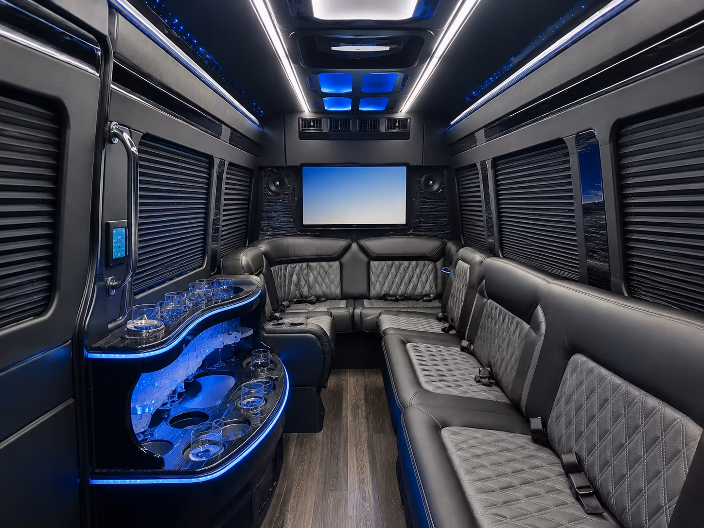 overland park sprinter limousine inside